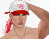 WHITE RED CAP