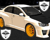 White Mitsubishi Evo X