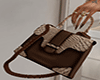 brown + beige purse