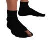 dirty torn socks black h