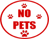 No Pet Sign