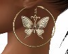 Gold Butterfly Earrings