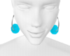 Blue fur Earrings