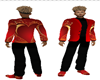 male RED/BLACKoutfit