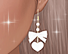 White cute earrings