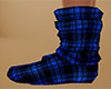 Blue Plaid Sock Slouch F