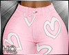 Baggy Heart Pants pink