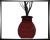 Plant  Red & Black Vase