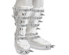 white spiked pvc boots