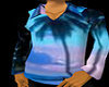Tropical blue shirt