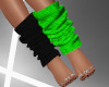 Black/Green Legwarmers