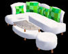 sofa white/green