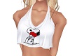 Love Snoopy White Crop