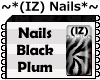 (IZ) Nails Black Plum