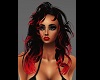 Black/Red Christina Hair
