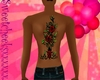 #red rose back tattoo