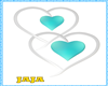 Turquoise Floating Heart