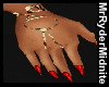 Red Nails + Jewelry