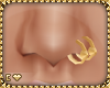 !C 2x Gold Nose Piercing