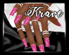 [K] Bright Pink Nails