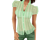 TF* Green stripe blouse