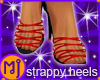 MJ Strappy Heels Red