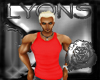 LYONS RED MUSCLE TANK