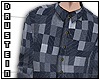 d| Gray Patchwork Shirt