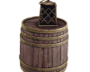 lantern on a barrel