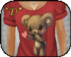 *D* Bear with Heart Red