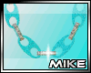 "M" Teal Anchor Chain