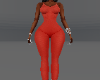 Red Fitted Jumpsuit