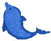 Blue Glittered Dolphin