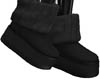 bb Blk Furry Booties