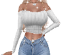 L! CHAIN SWEATER WHT