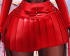 S. Red Spike Skirt