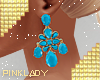 <P>Blue Crystal Earrings