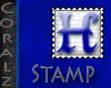 Blue "H" Stamp