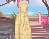 frill gown yellow