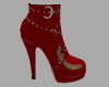 Red Leather Ankle Boot