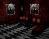 red gothic couch set