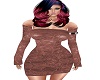 Bronze illusion dress