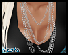 V Silver Long Chains
