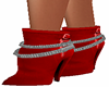 red winter ankle boot