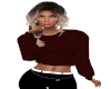 Burgandy Cropped Sweater