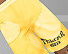 Cut Out Shorts Yellow