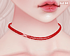w. Red Pearl Choker