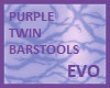 Purple Twin Bar Stools