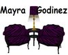 Sofa Set Purple Zebra