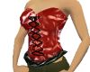 AYT Red Black PVC Corset